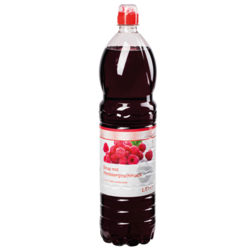 Economy Sirup Himbeer 1,5 l fruchtiger Himbeersirup für Getränke und Desserts